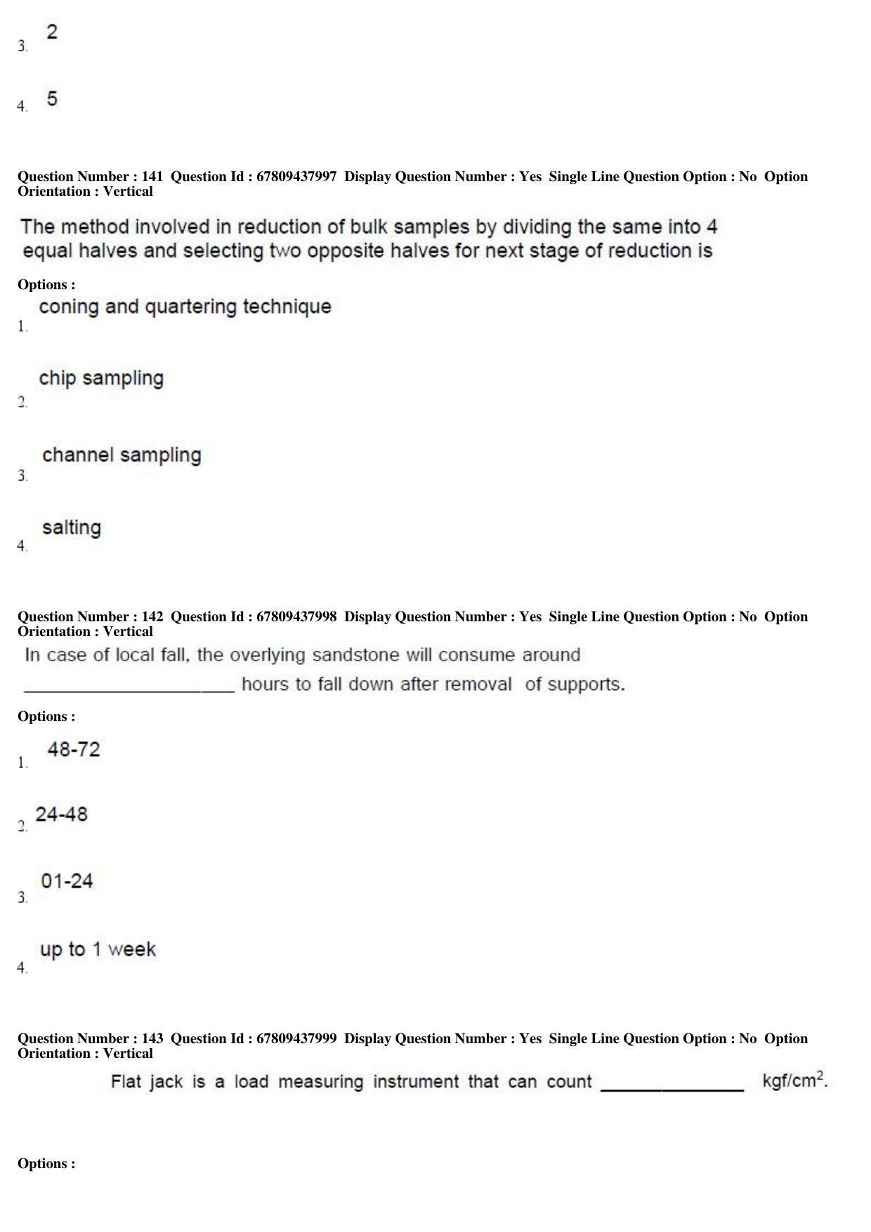 AP ECET 2019 - Mining Engineering Question Paper With Preliminary Keys Shift1 - Page 51