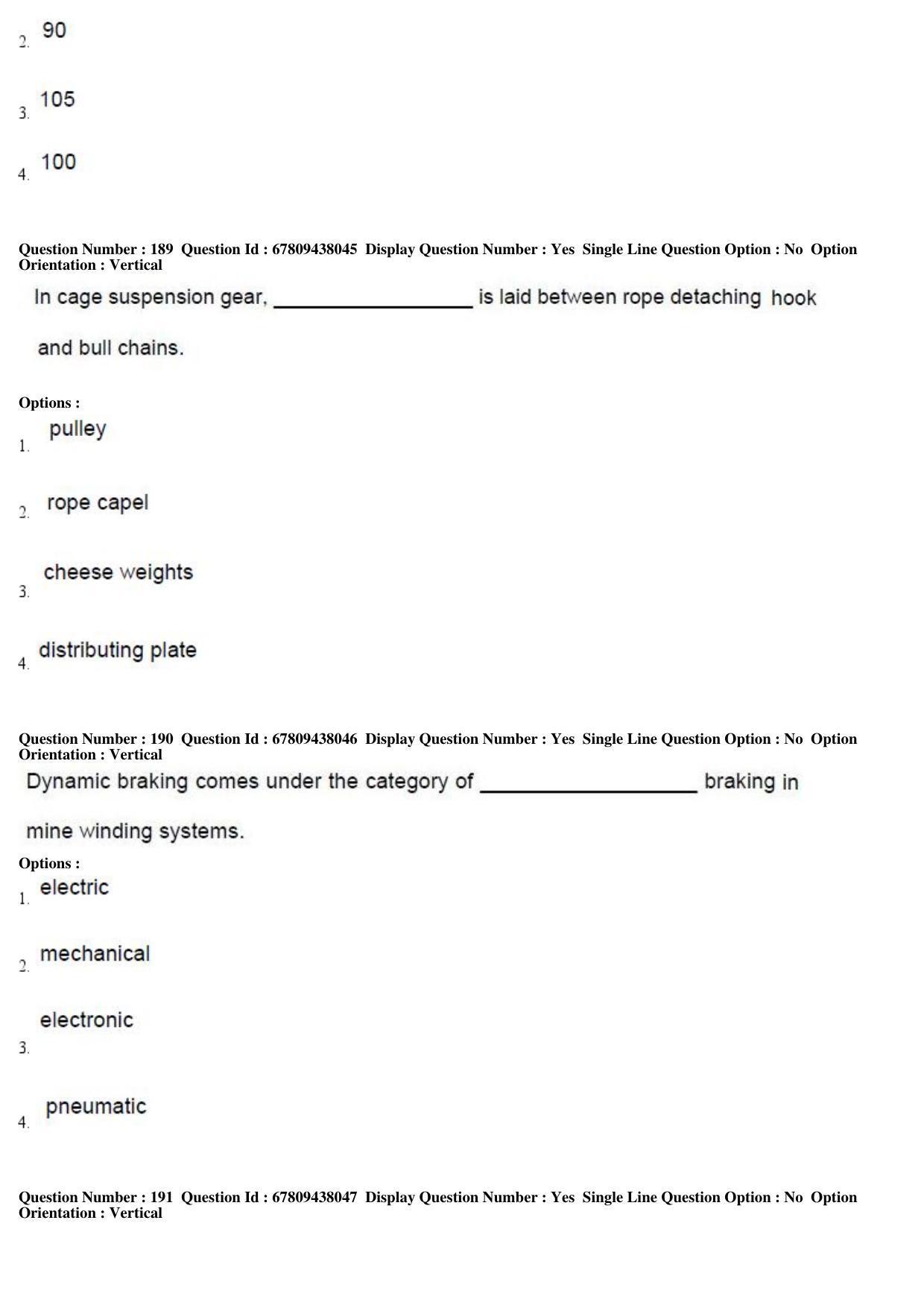 AP ECET 2019 - Mining Engineering Question Paper With Preliminary Keys Shift1 - Page 69