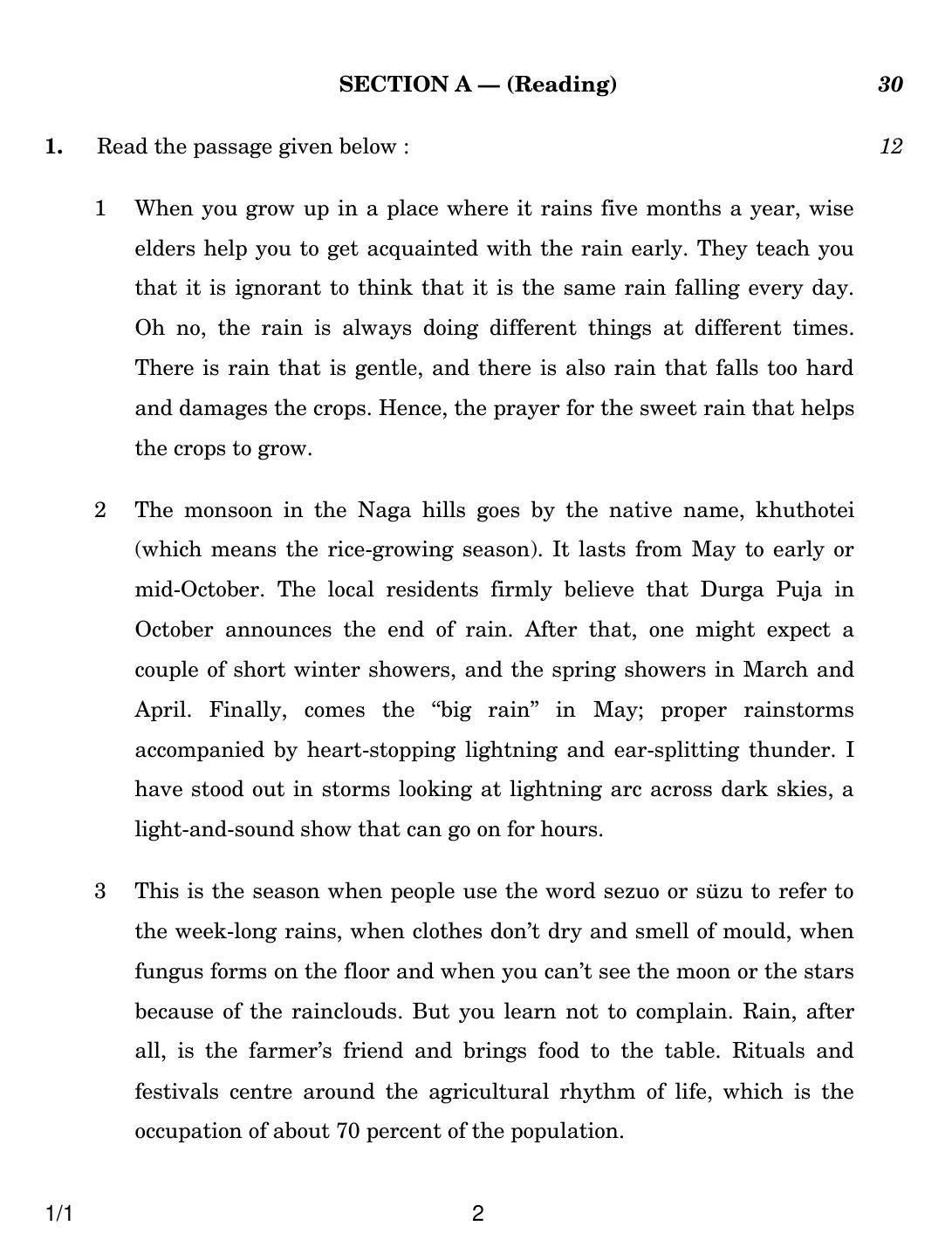 CBSE Class 12 1-1 ENGLISH CORE 2018 Question Paper - Page 2