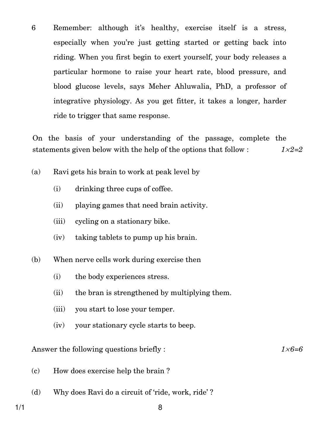 CBSE Class 12 1-1 ENGLISH CORE 2018 Question Paper - Page 8