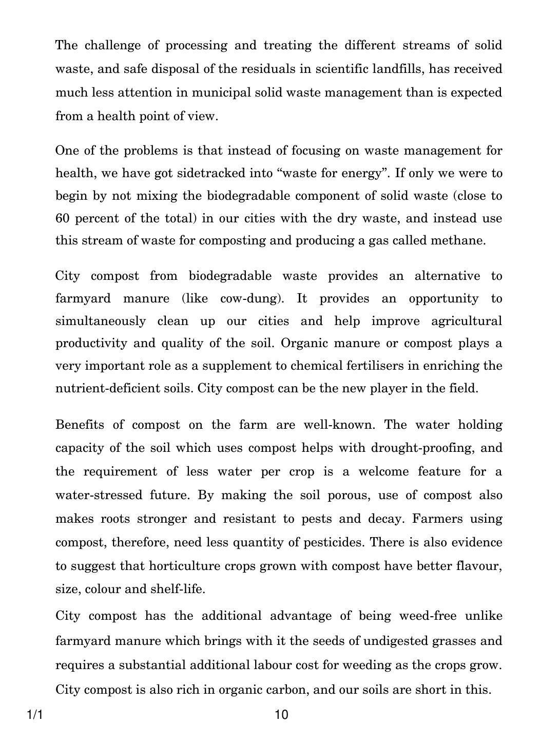 CBSE Class 12 1-1 ENGLISH CORE 2018 Question Paper - Page 10