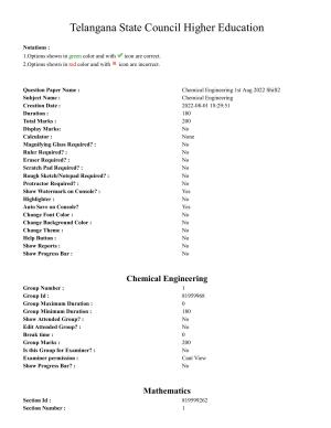 TS ECET 2022 Chemical Engineering Question Paper