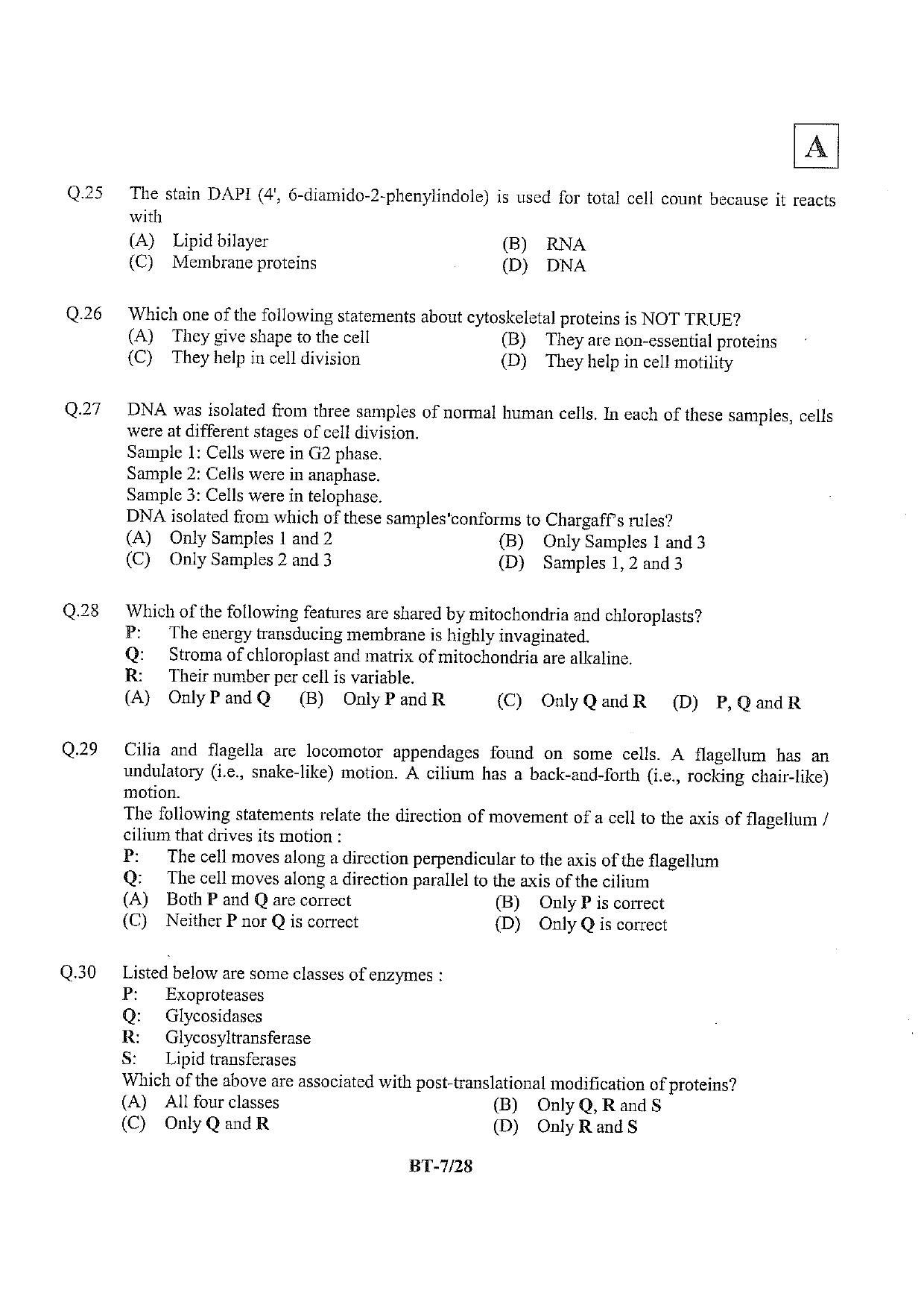 JAM 2013: BT Question Paper - Page 8