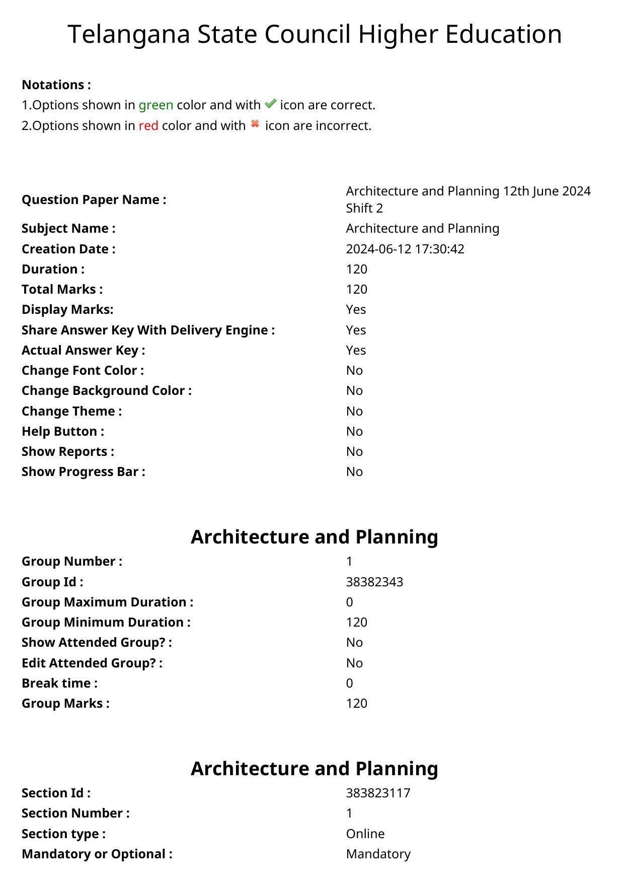 TS PGECET 2024: Architecture And Planning Question Papers with Answer - Page 1