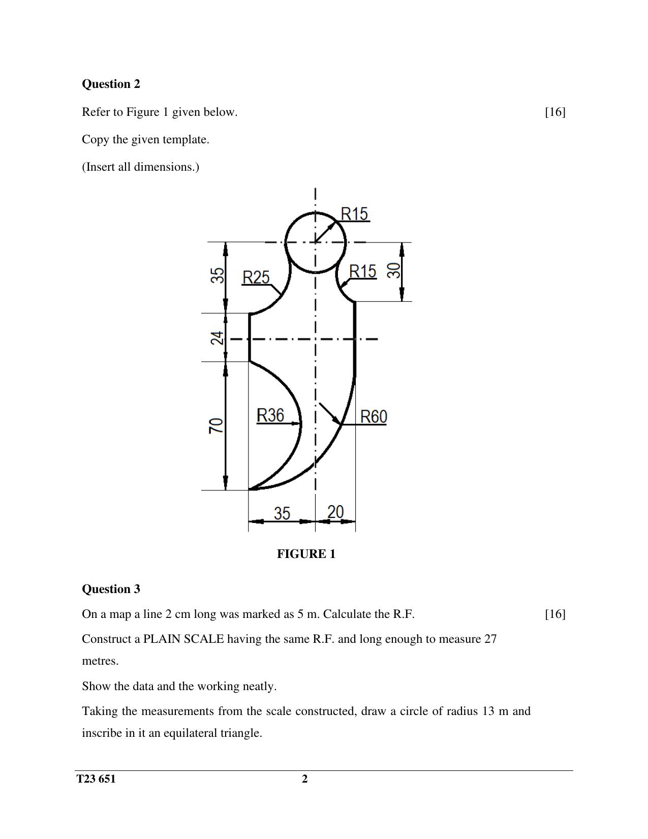 ICSE Class 10 TECHNICAL DRAWING APPLICATIONS 2023 Question Paper - Page 2