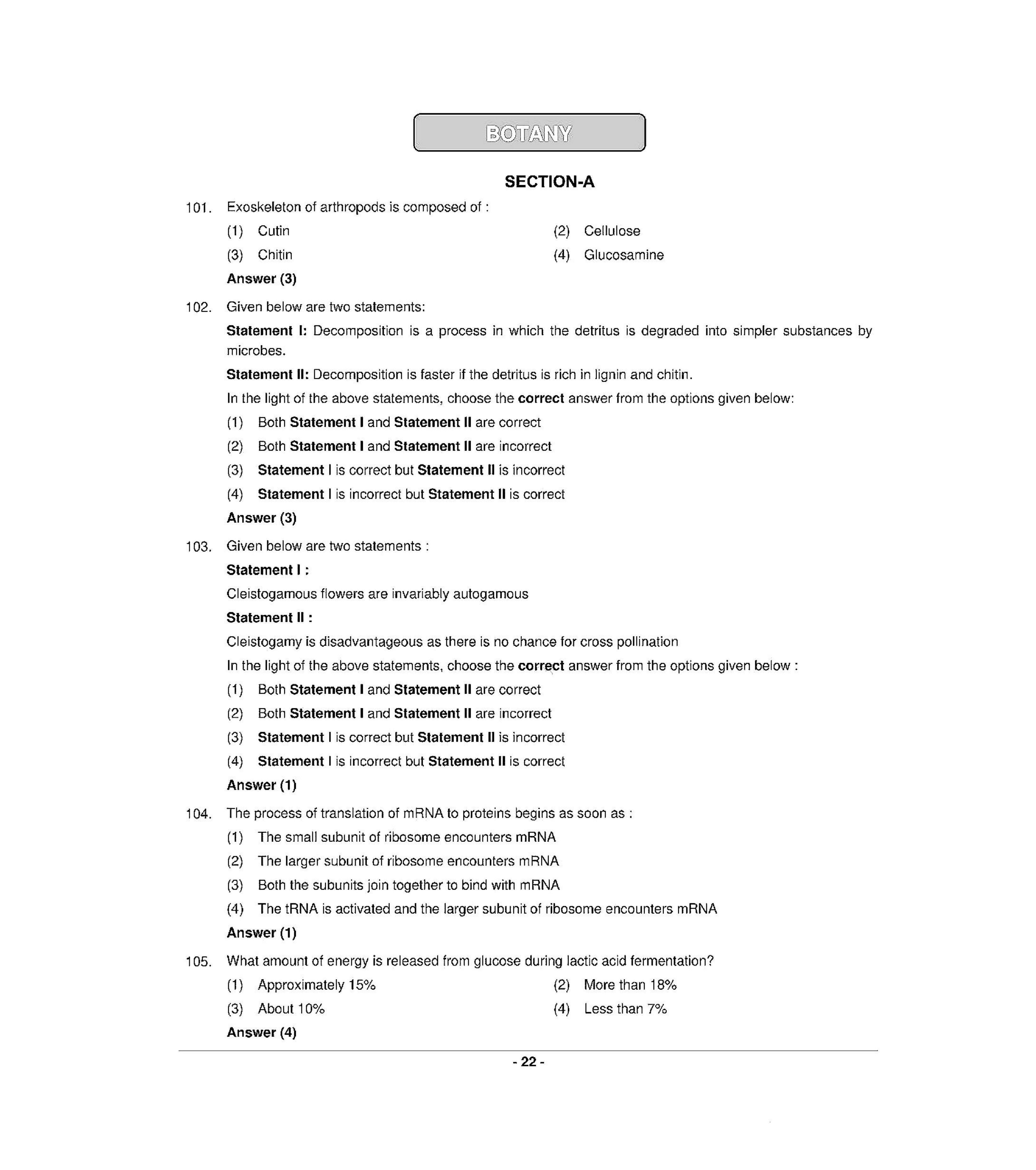 NEET Q4 2022 Question Paper - Page 21