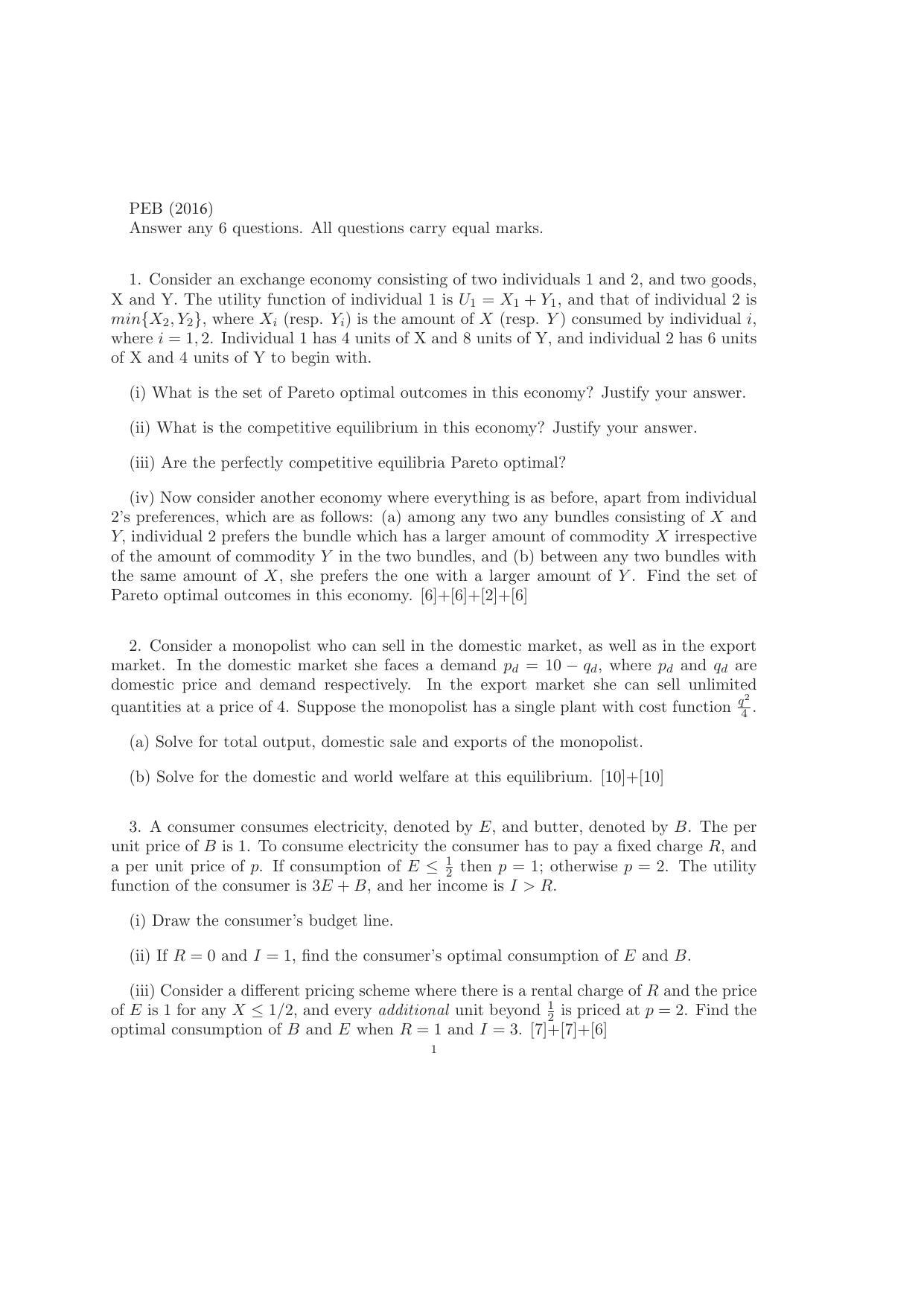 ISI Admission Test M.S.(QE) PEB 2016 Sample Paper - Page 2