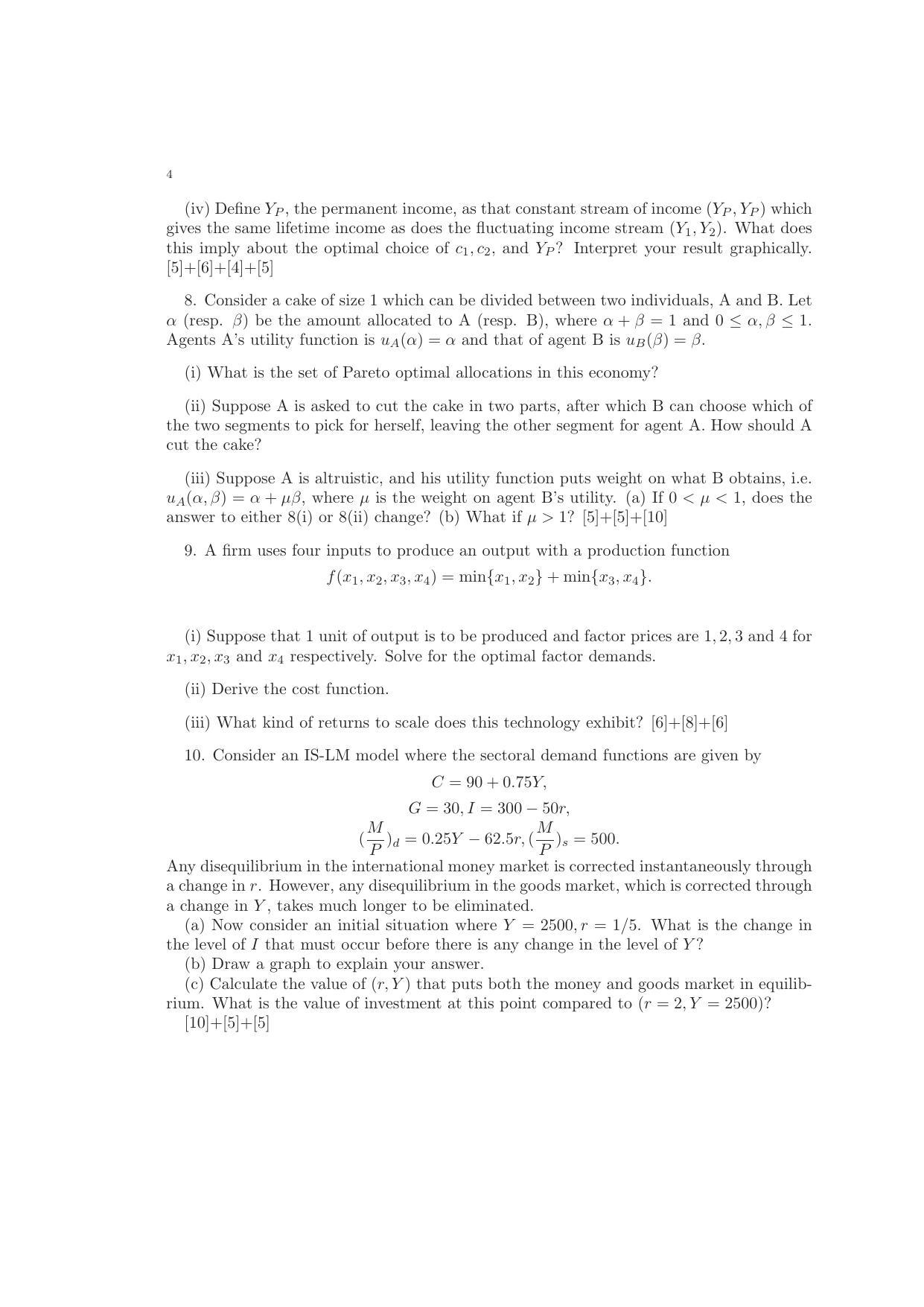 ISI Admission Test M.S.(QE) PEB 2016 Sample Paper - Page 5