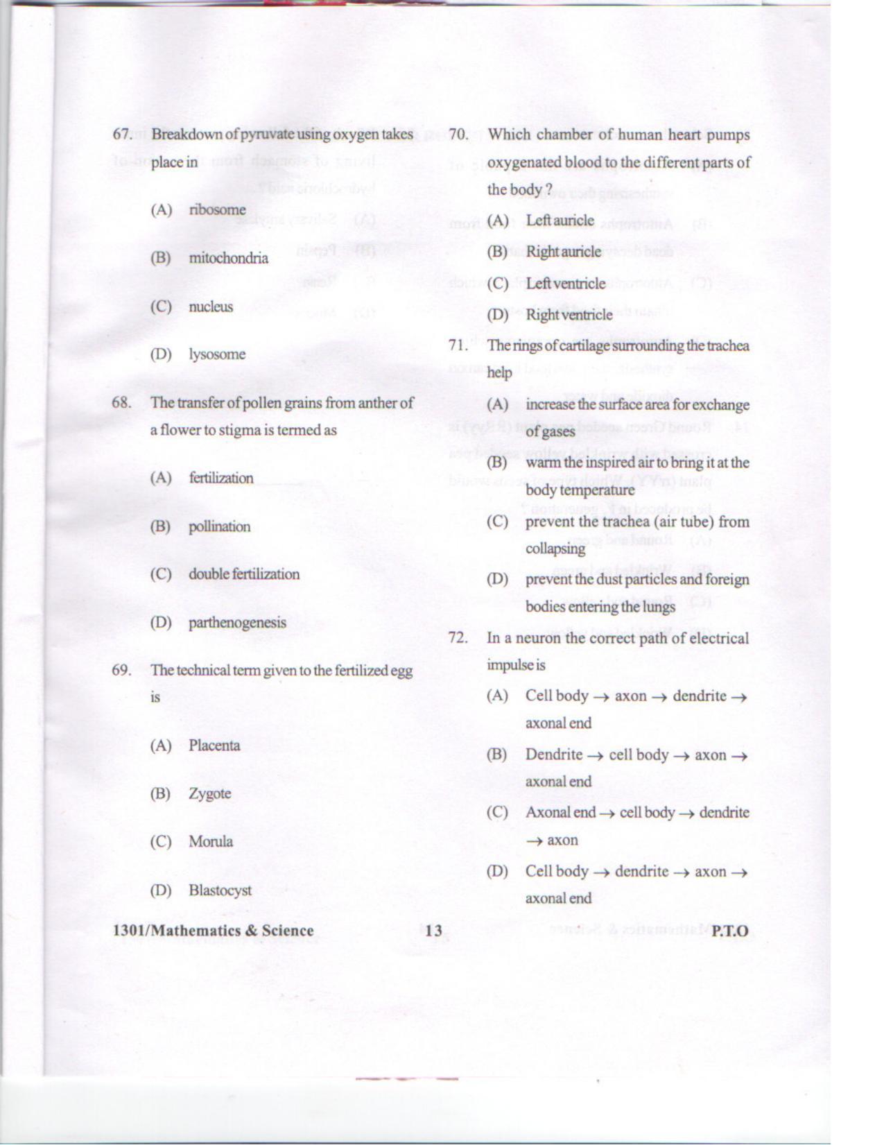 APJEE Mathematics & Science 2013 Question Paper - Page 12