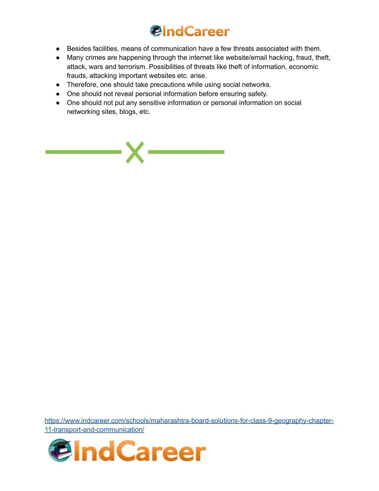 Maharashtra Board Solutions for Class 9- Geography: Chapter 11- Transport and Communication - Page 25