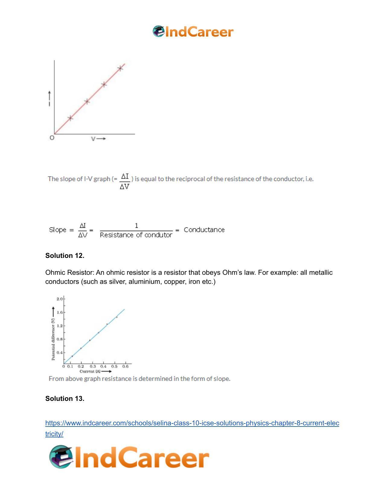 Selina Class 10 ICSE Solutions Physics : Chapter 8- Current Electricity ...