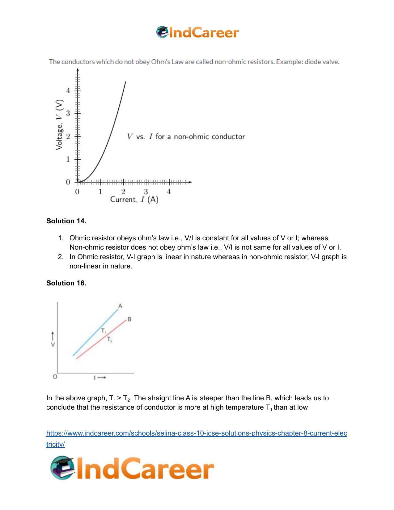 Selina Class 10 ICSE Solutions Physics : Chapter 8- Current Electricity - Page 5