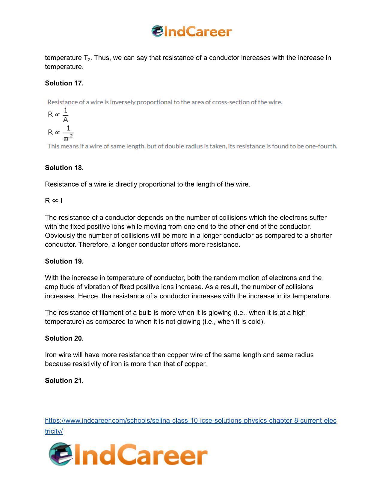 Selina Class 10 ICSE Solutions Physics : Chapter 8- Current Electricity - Page 6