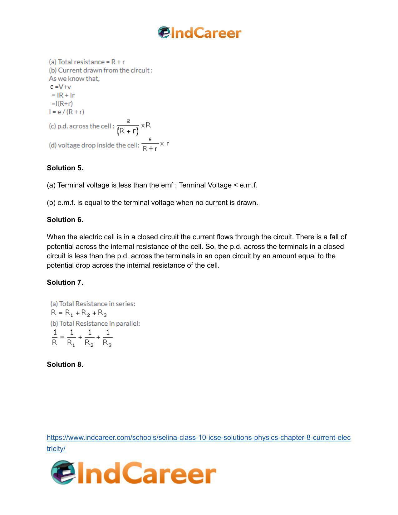 Selina Class 10 ICSE Solutions Physics : Chapter 8- Current Electricity - Page 12