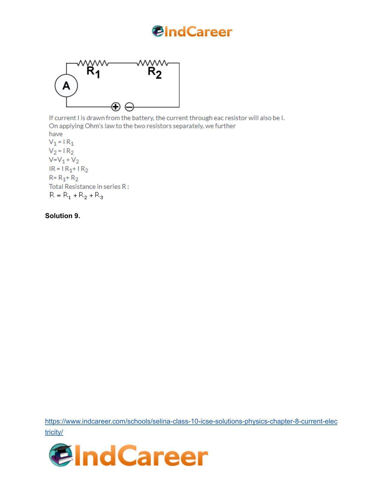 Selina Class 10 ICSE Solutions Physics : Chapter 8- Current Electricity - Page 13