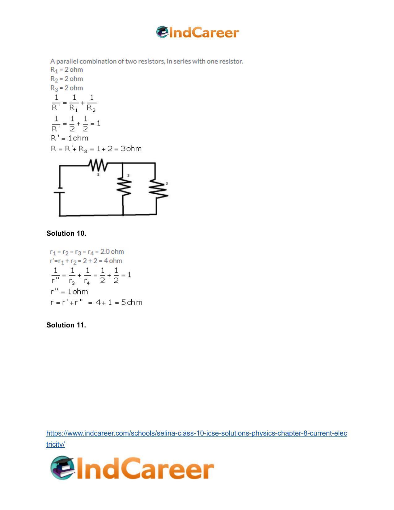 Selina Class 10 ICSE Solutions Physics : Chapter 8- Current Electricity - Page 19