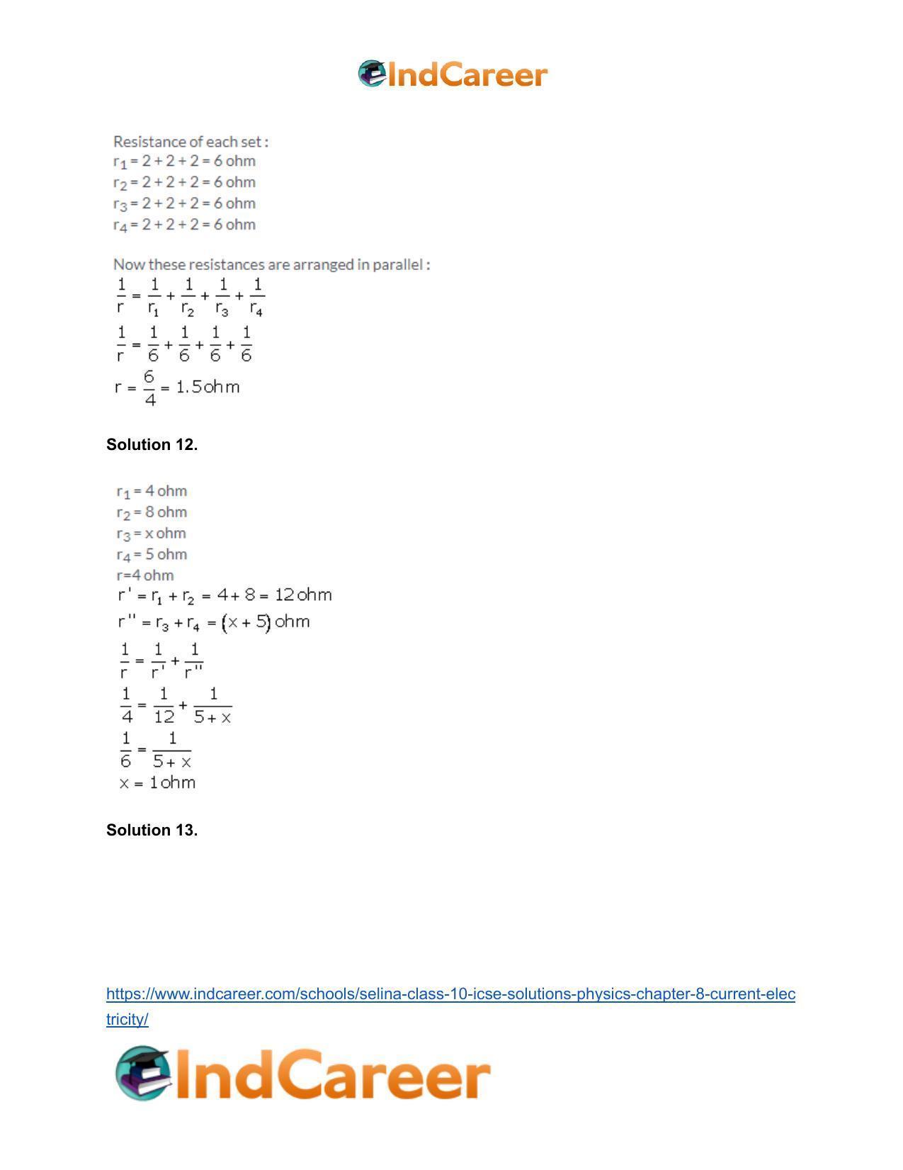 Selina Class 10 ICSE Solutions Physics : Chapter 8- Current Electricity - Page 20