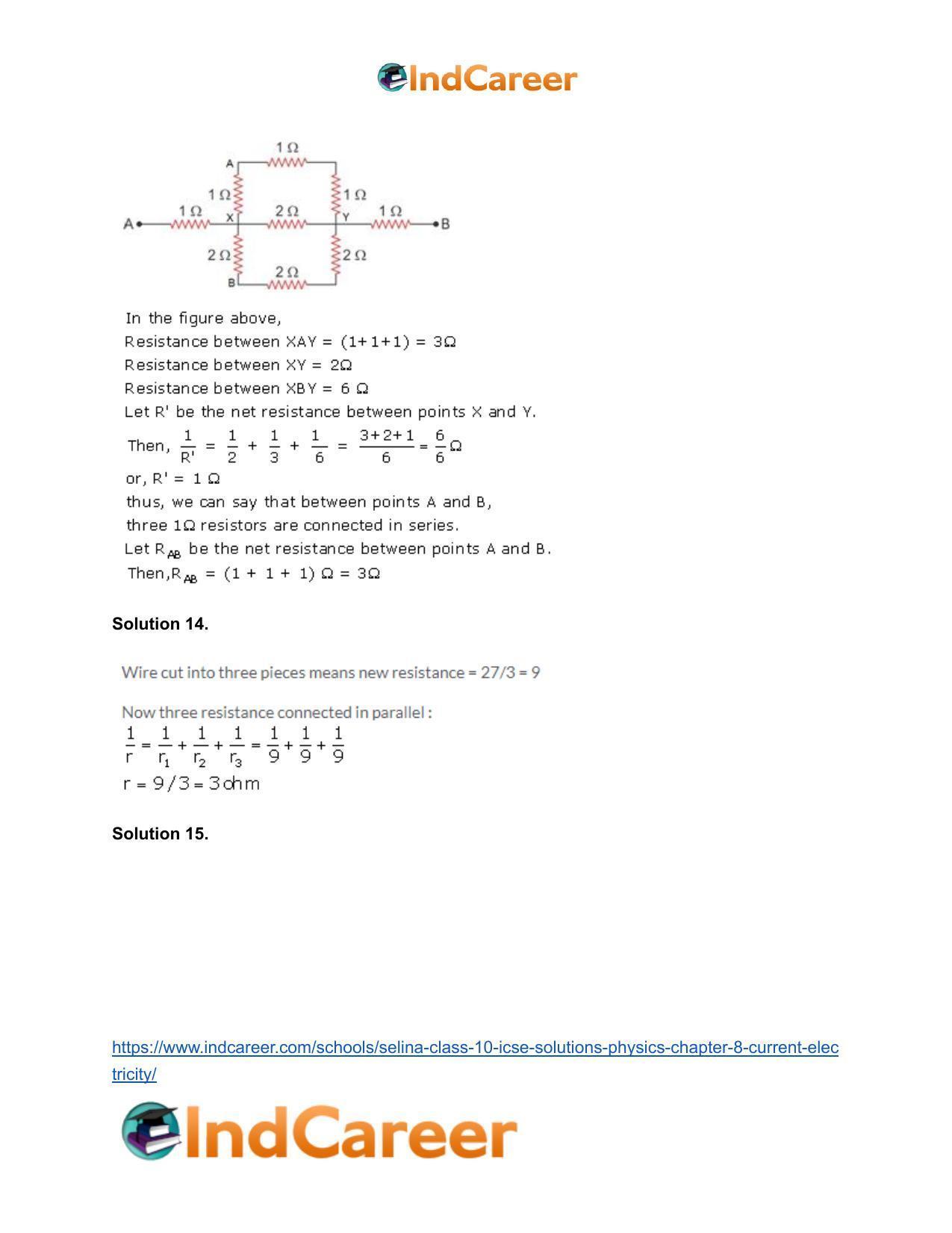 Selina Class 10 ICSE Solutions Physics : Chapter 8- Current Electricity - Page 21