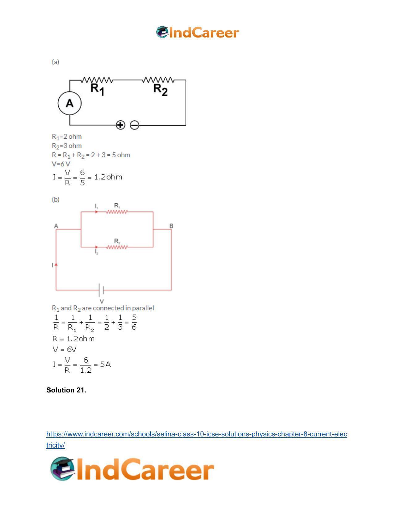 Selina Class 10 ICSE Solutions Physics : Chapter 8- Current Electricity - Page 24