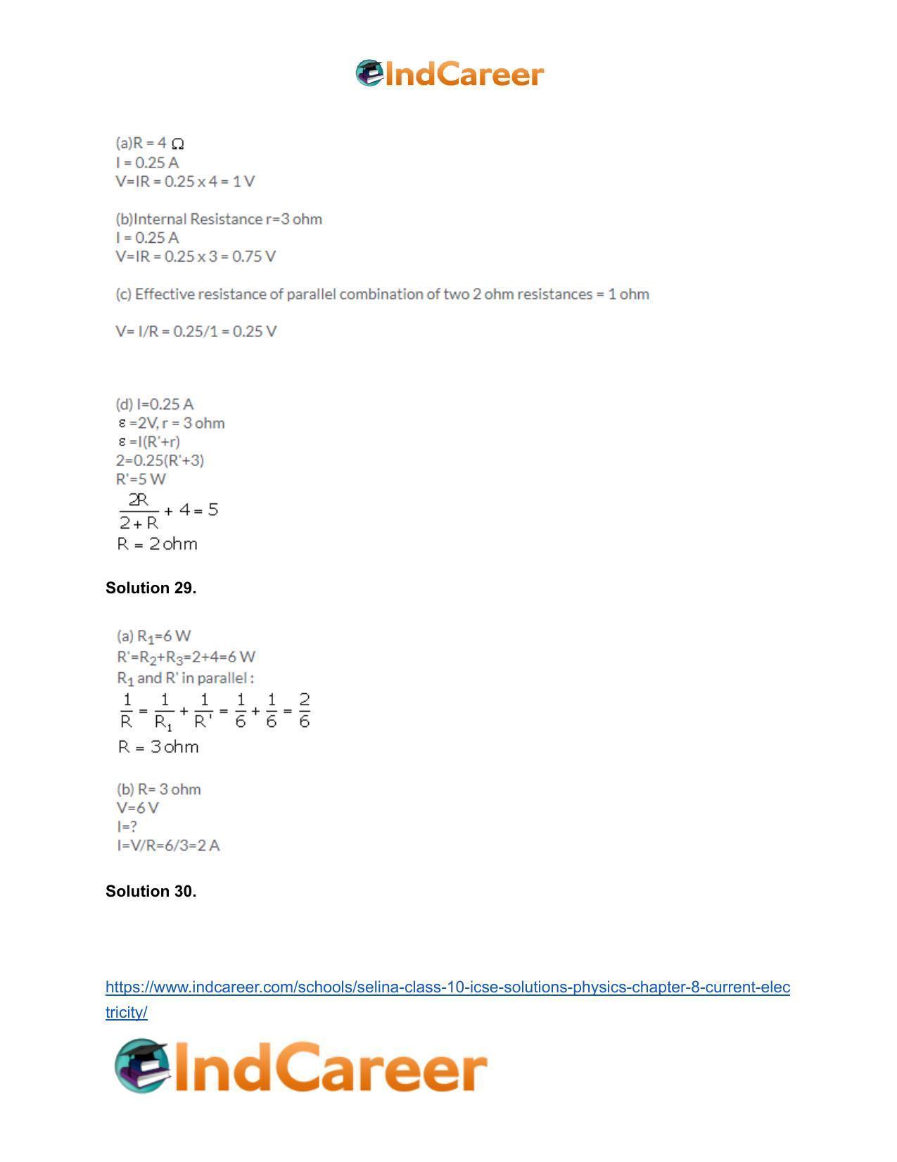 Selina Class 10 ICSE Solutions Physics : Chapter 8- Current Electricity - Page 28