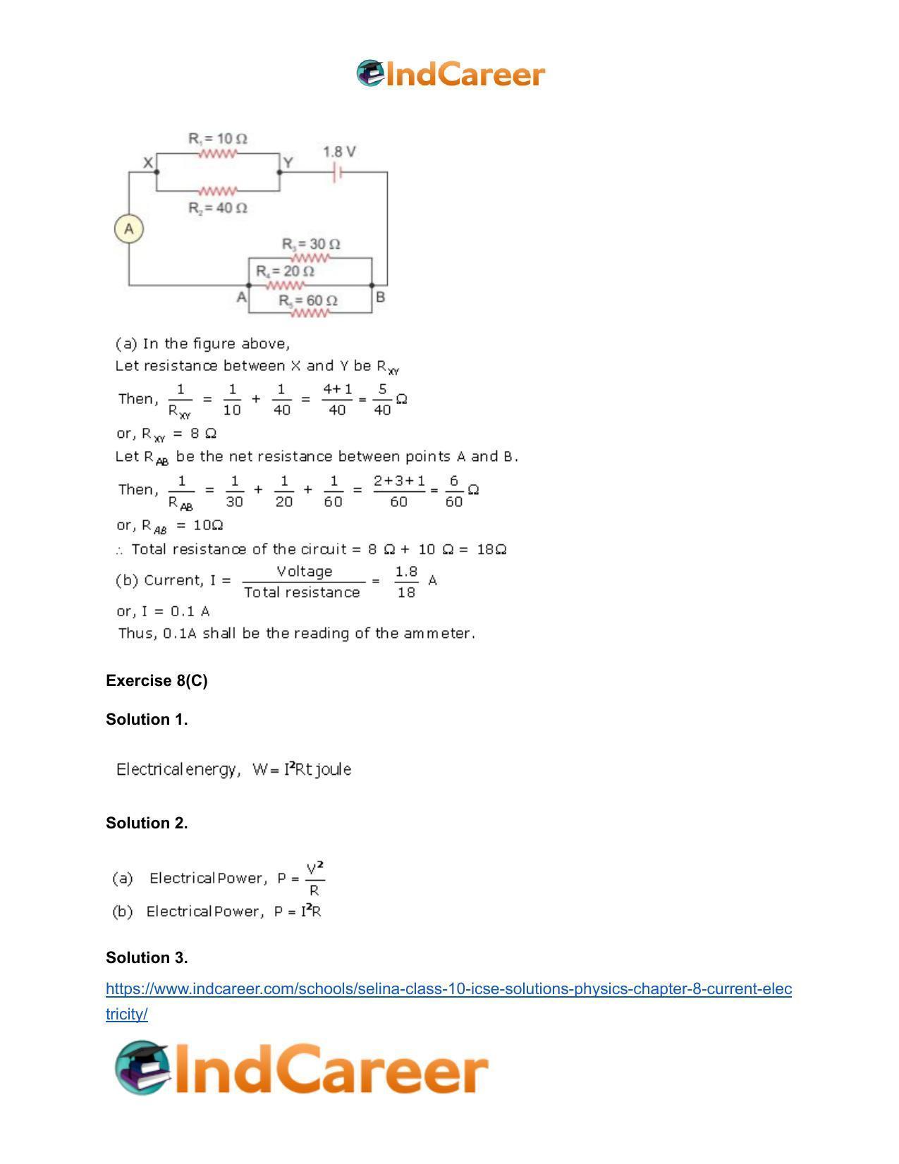 Selina Class 10 ICSE Solutions Physics : Chapter 8- Current Electricity - Page 29
