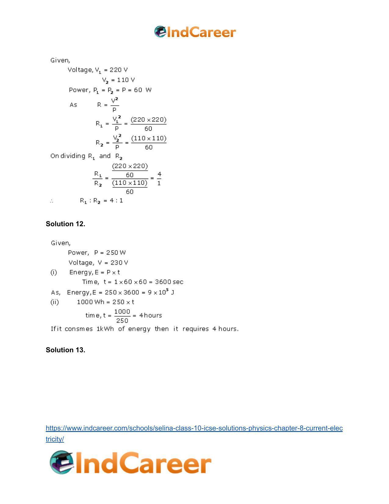 Selina Class 10 ICSE Solutions Physics : Chapter 8- Current Electricity - Page 38