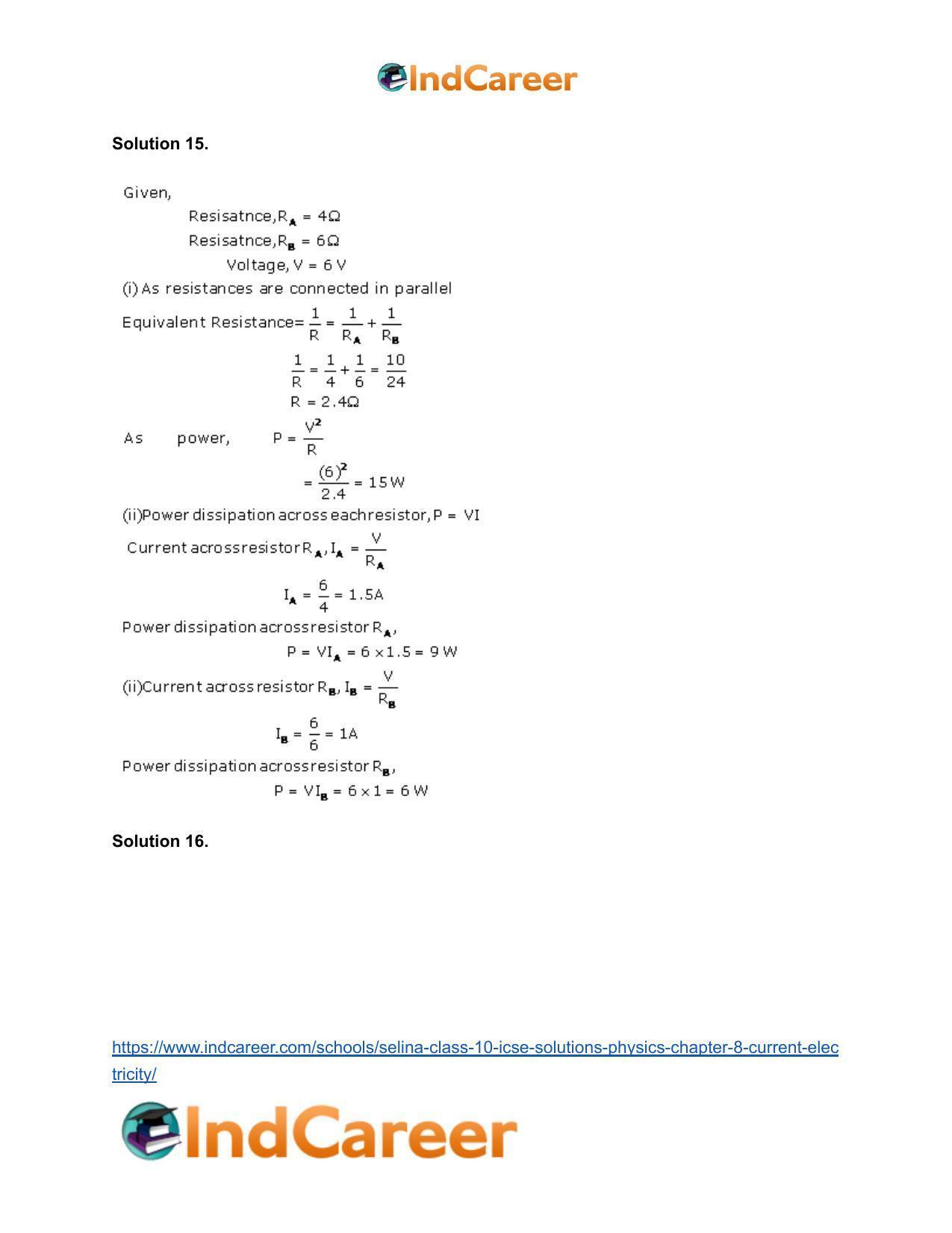 Selina Class 10 ICSE Solutions Physics : Chapter 8- Current Electricity - Page 40