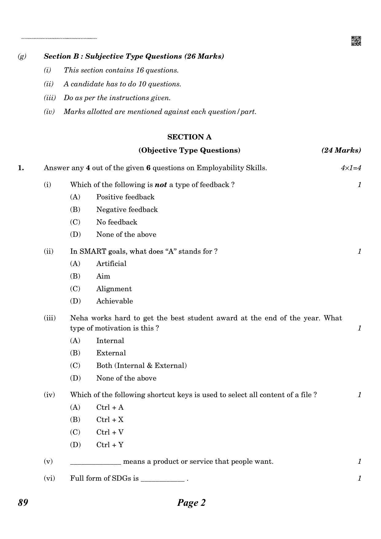 CBSE Class 10 QP_402_INFORMATION_TECH_ENGLISH 2021 Compartment Question Paper - Page 2