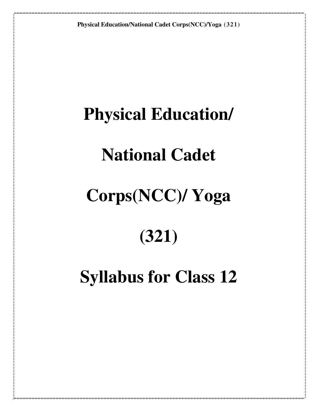 CUET Syllabus for Physical Education (English) - Page 1
