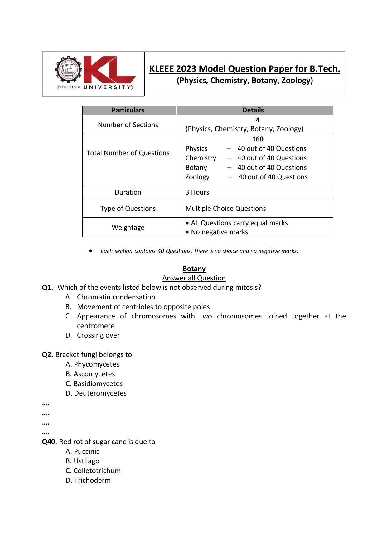 KLEEE 2023 Model Question Paper  - Page 4