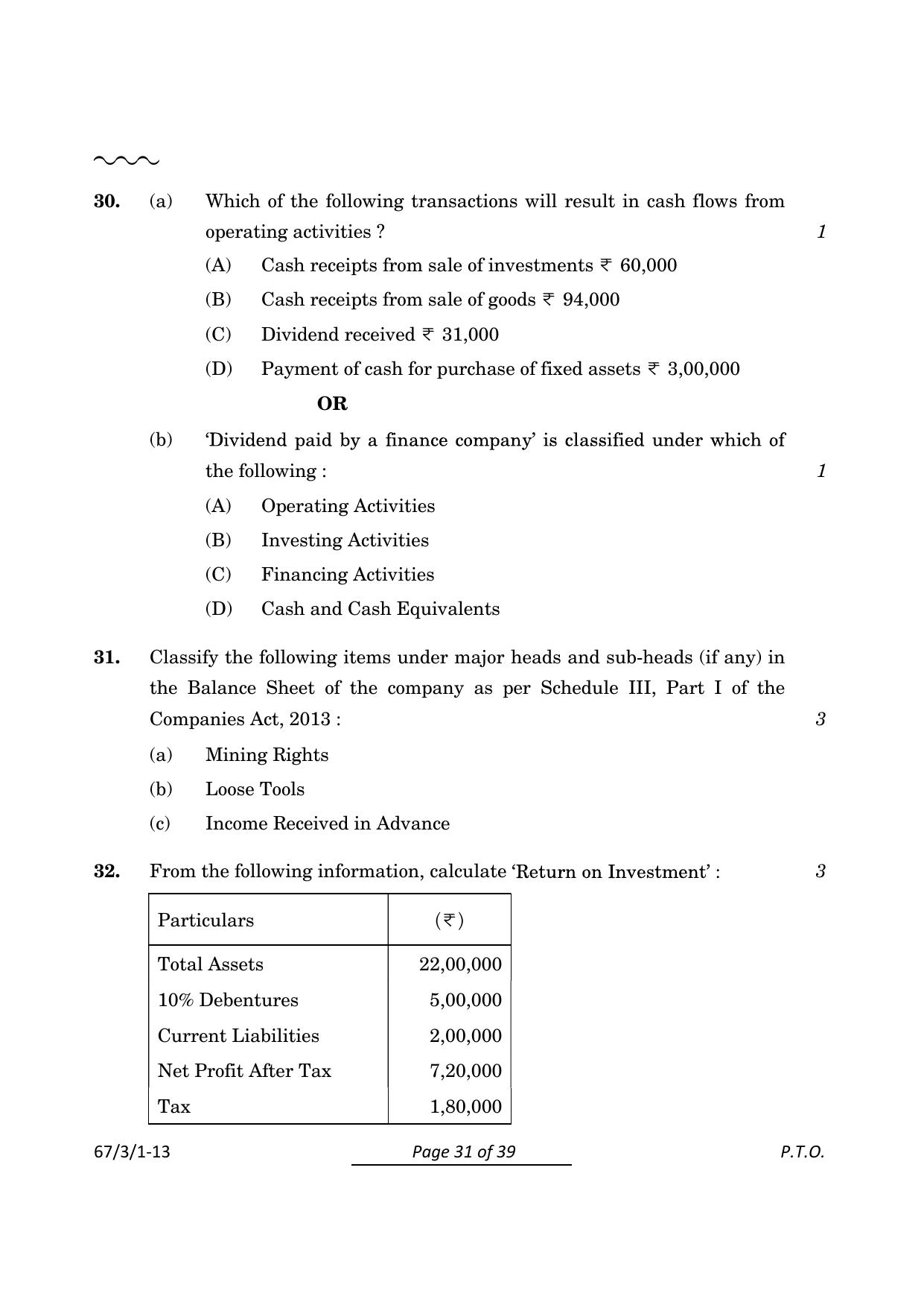 CBSE Class 12 67-3-1 Accountancy 2024 Question Paper - Page 31
