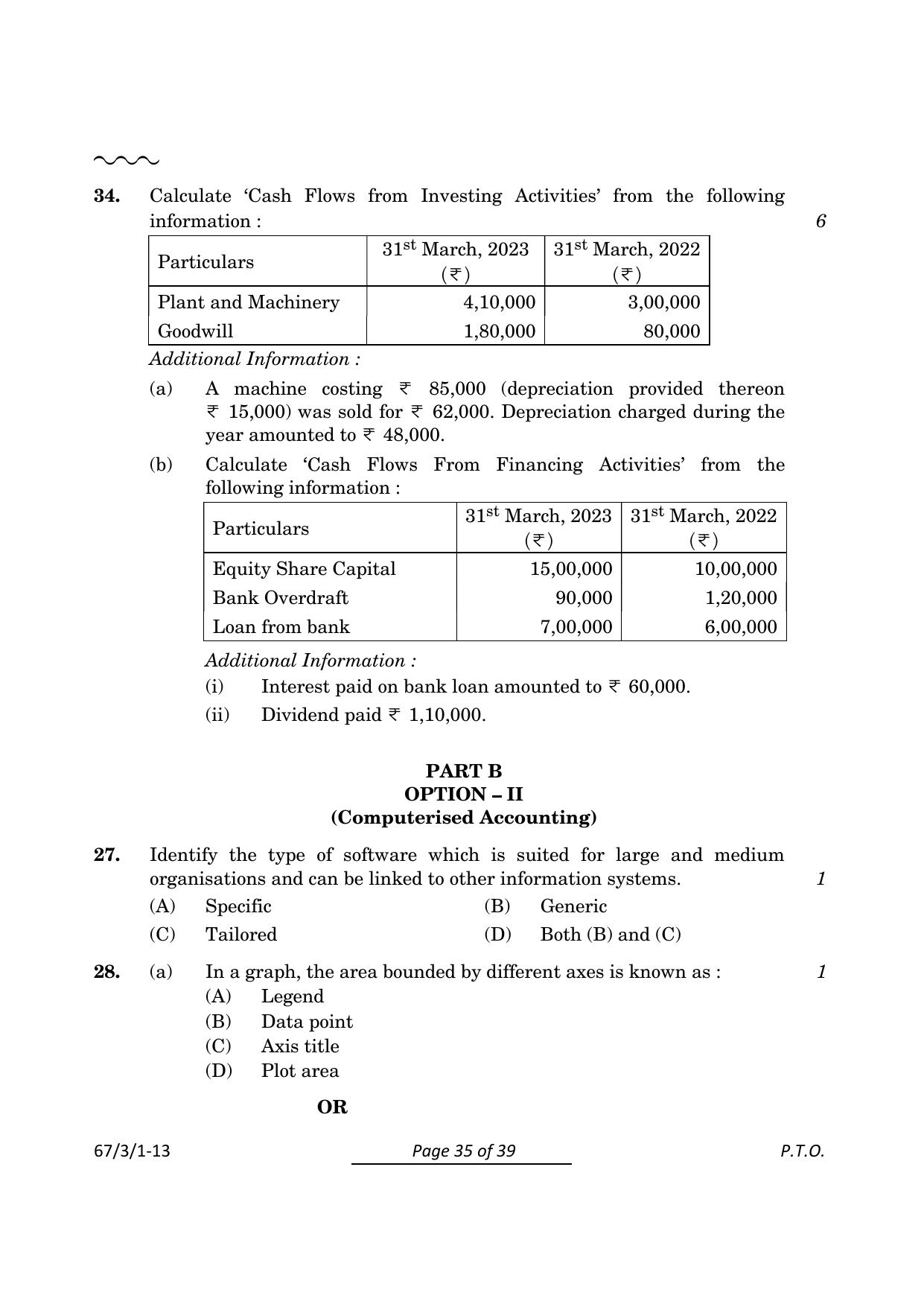CBSE Class 12 67-3-1 Accountancy 2024 Question Paper - Page 35
