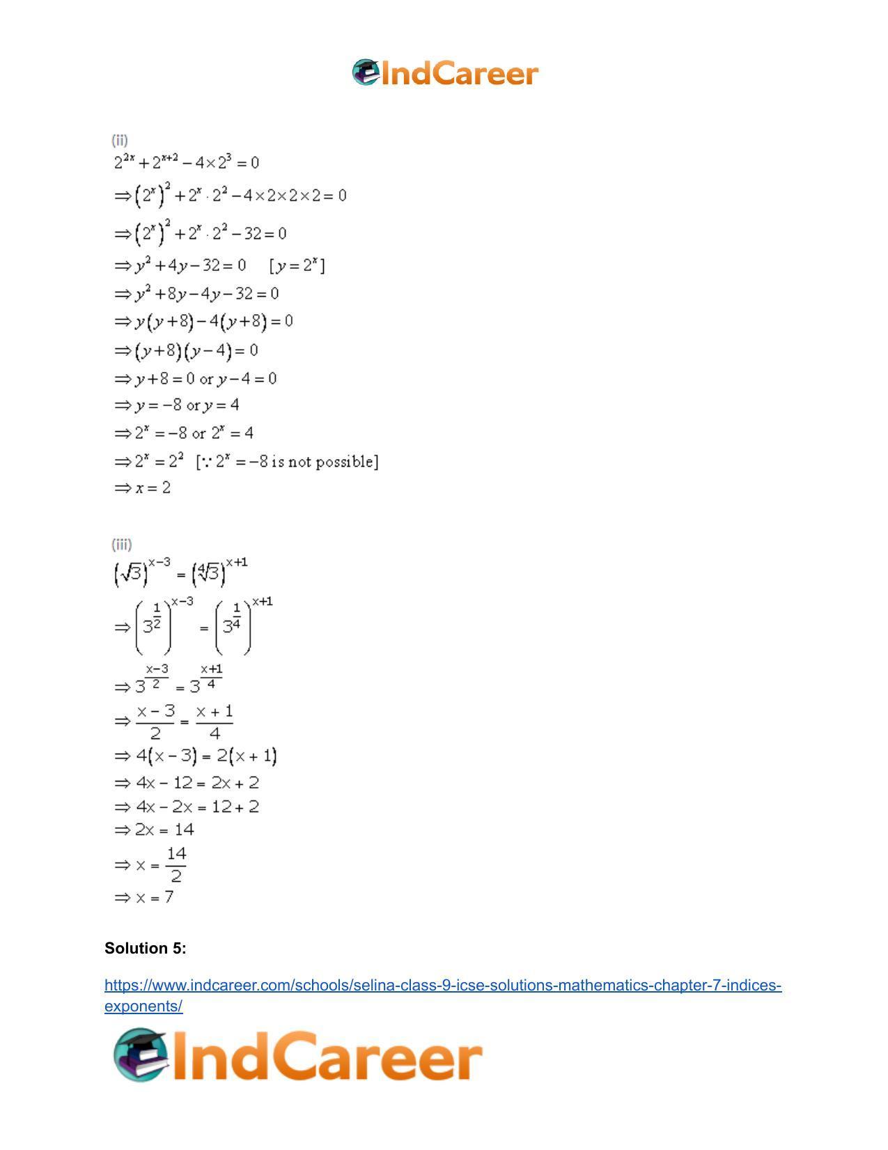 Selina Class 9 ICSE Solutions Mathematics : Chapter 7- Indices (Exponents) - Page 25