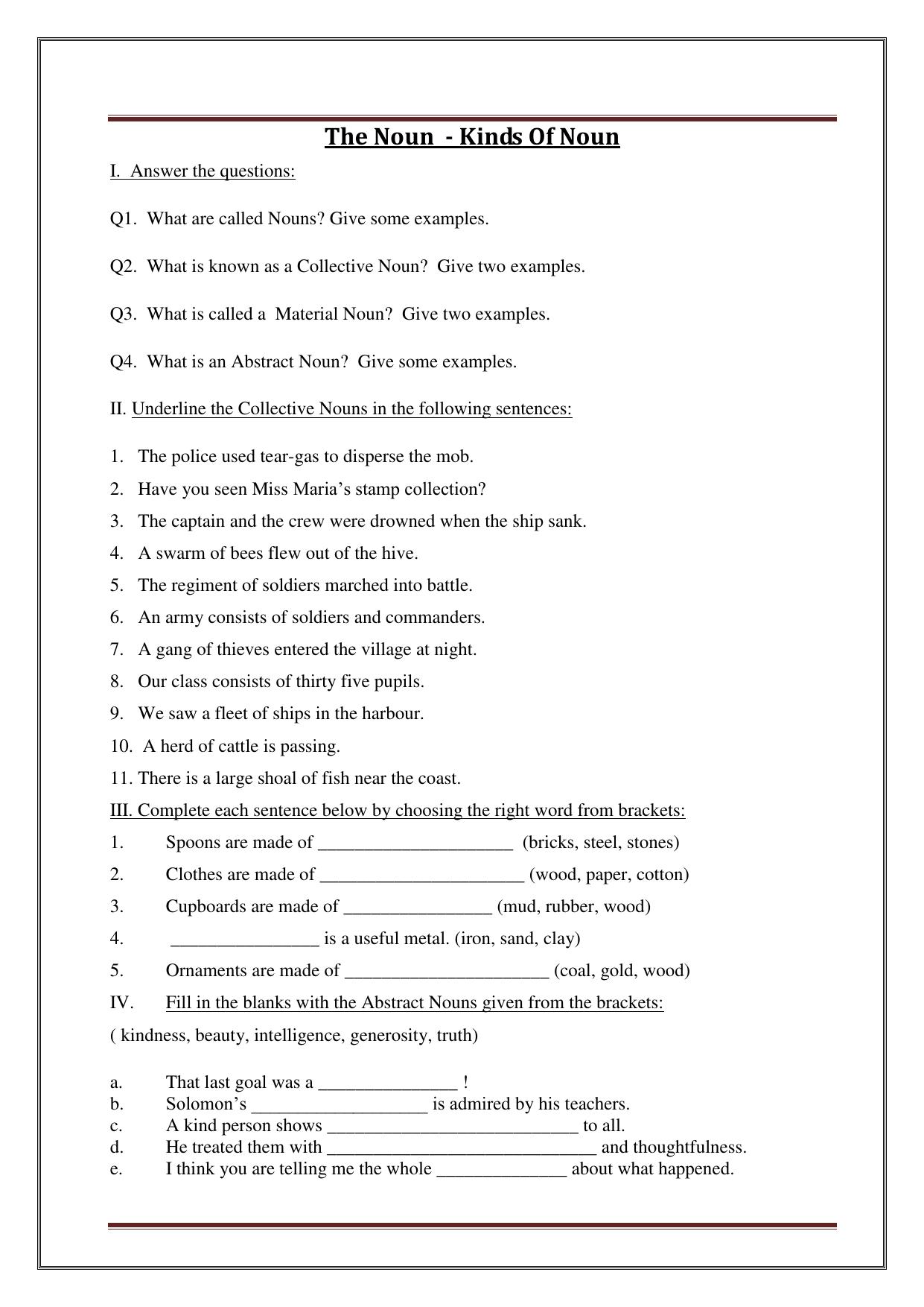 Worksheet for Class 4 English Assignment 25 - Page 5