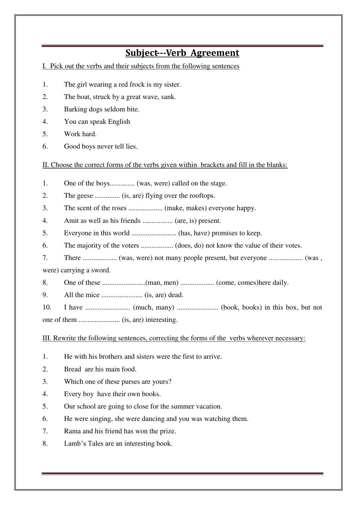 Worksheet for Class 4 English Assignment 25 - Page 9