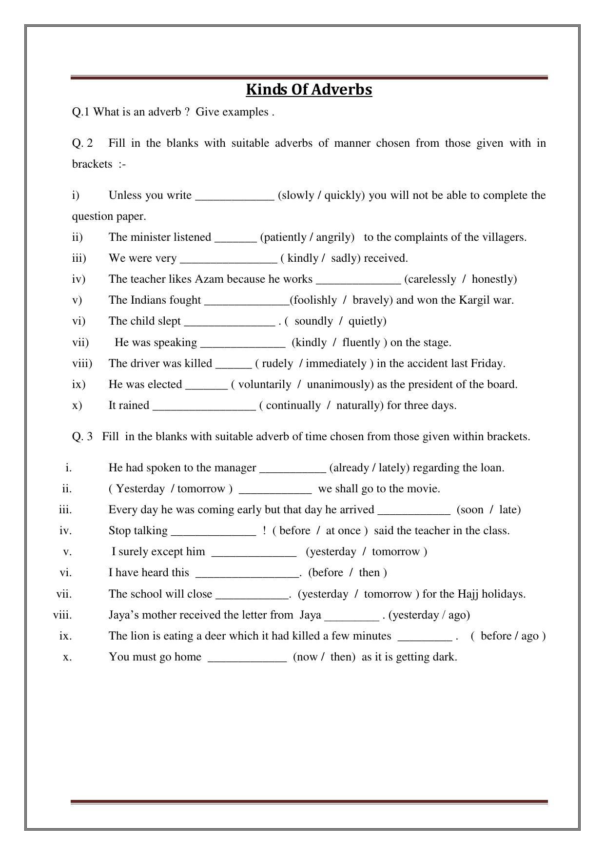 Worksheet for Class 4 English Assignment 25 - Page 13