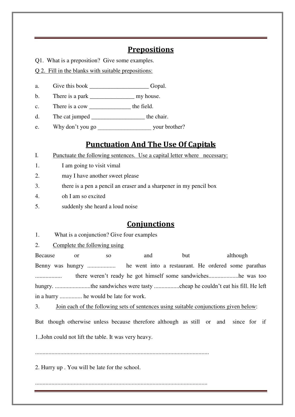 Worksheet for Class 4 English Assignment 25 - Page 15