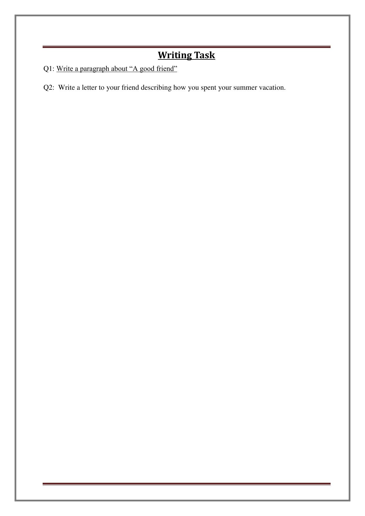 Worksheet for Class 4 English Assignment 25 - Page 21