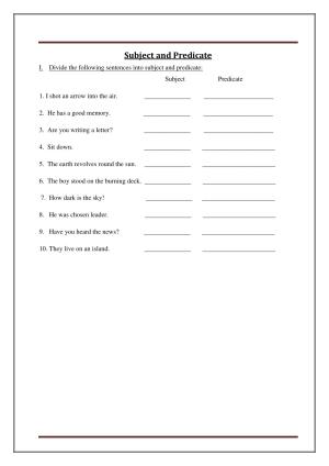 Worksheet for Class 4 English Assignment 25