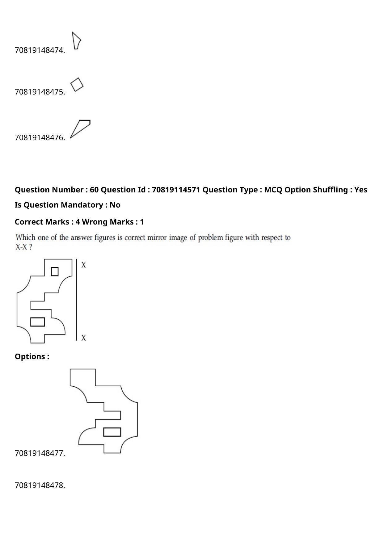 JEE Mains 2021: B Arch & B Planning Assamese (Shift 2) 23-02-2021 Question Paper - Page 70