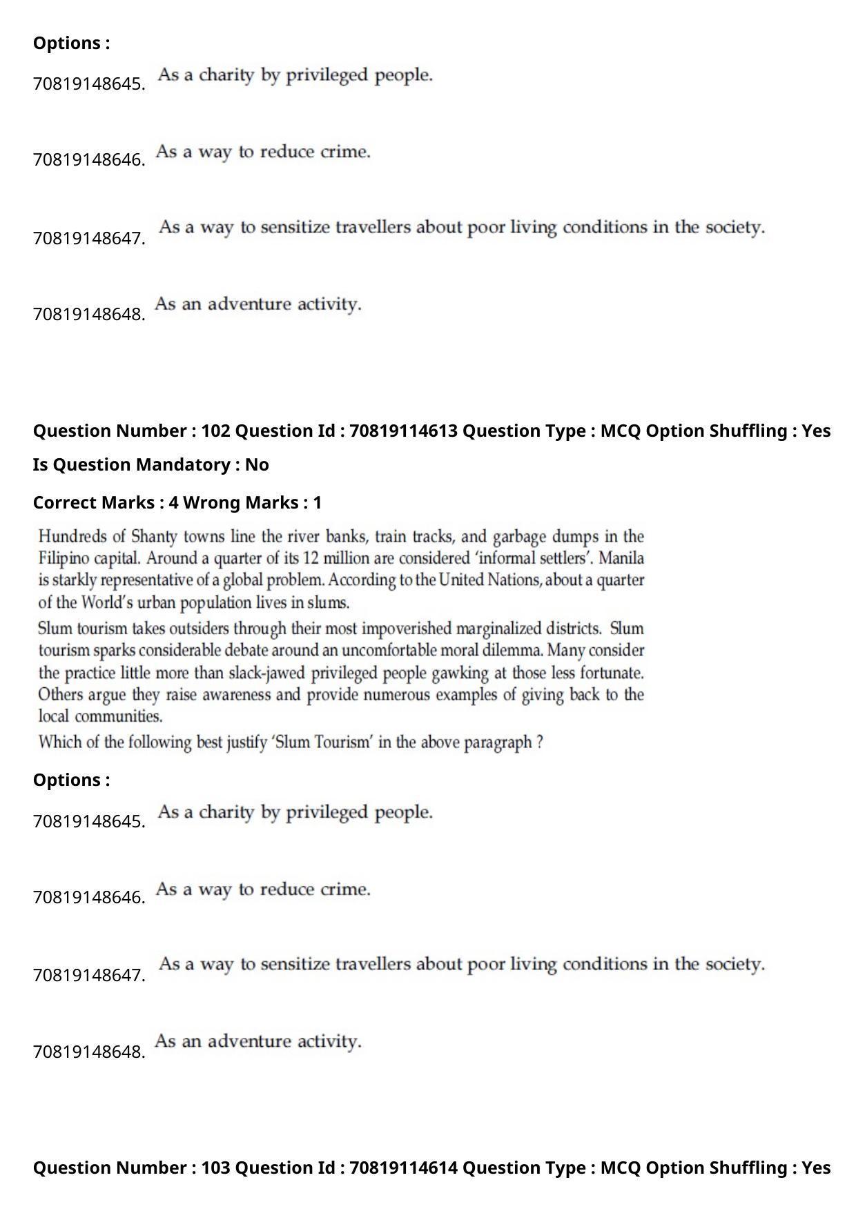 JEE Mains 2021: B Arch & B Planning Assamese (Shift 2) 23-02-2021 Question Paper - Page 139