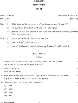 NIOS April 2013 Class 12 Chemistry Question Paper