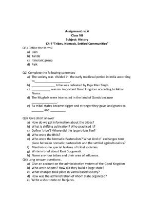 CBSE Worksheets for Class 7 History Assignment 4