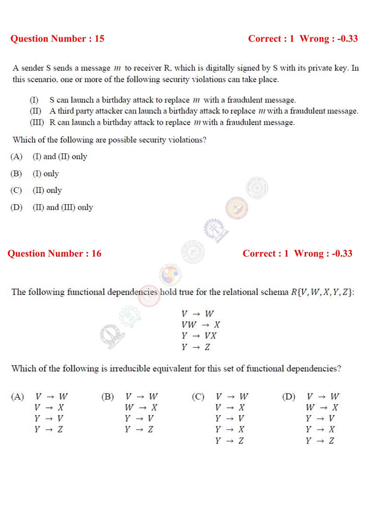 GATE 2017 Computer Science and Information Technology (CS) Question Paper with Answer Key - Page 10
