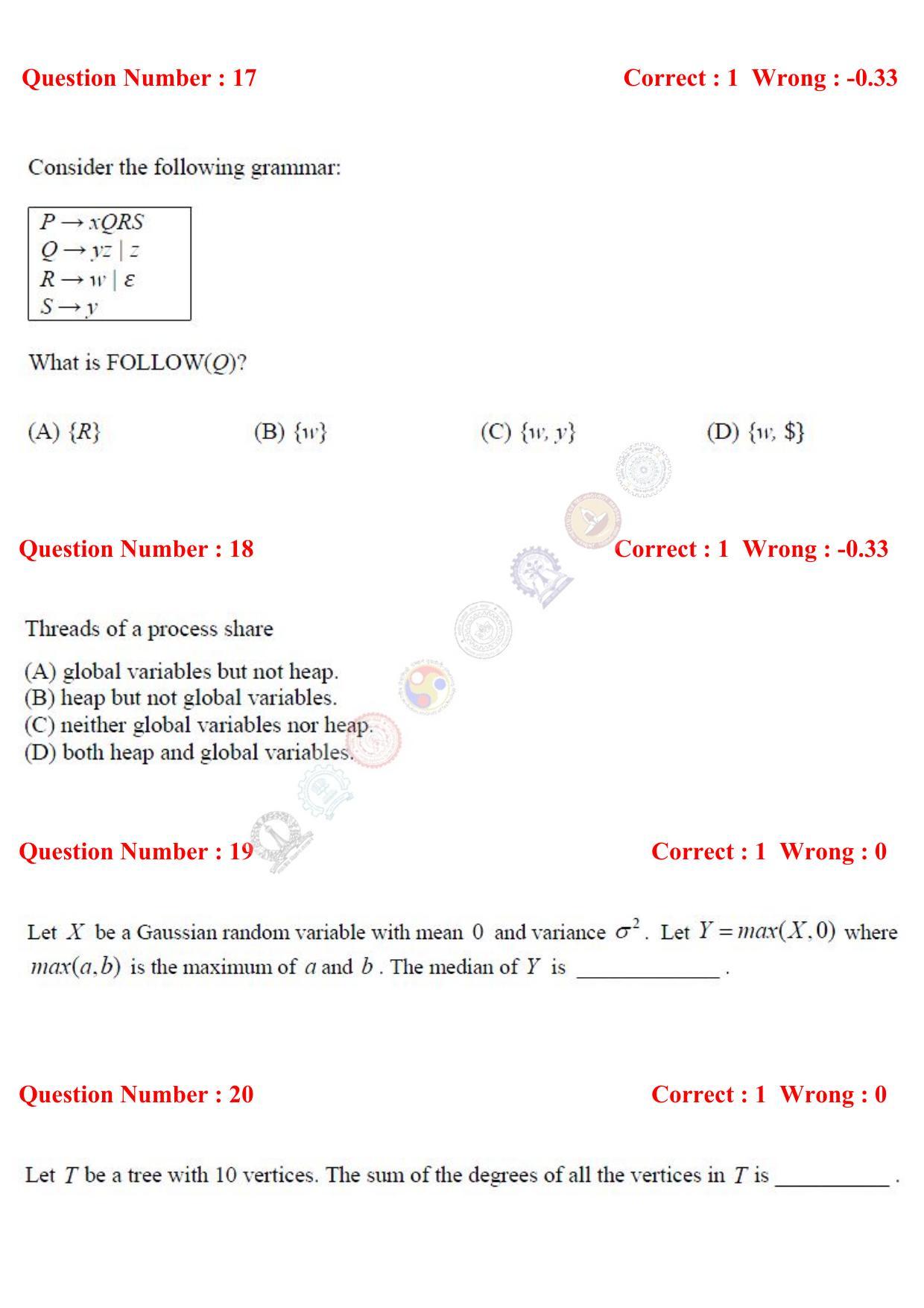 GATE 2017 Computer Science and Information Technology (CS) Question Paper with Answer Key - Page 11
