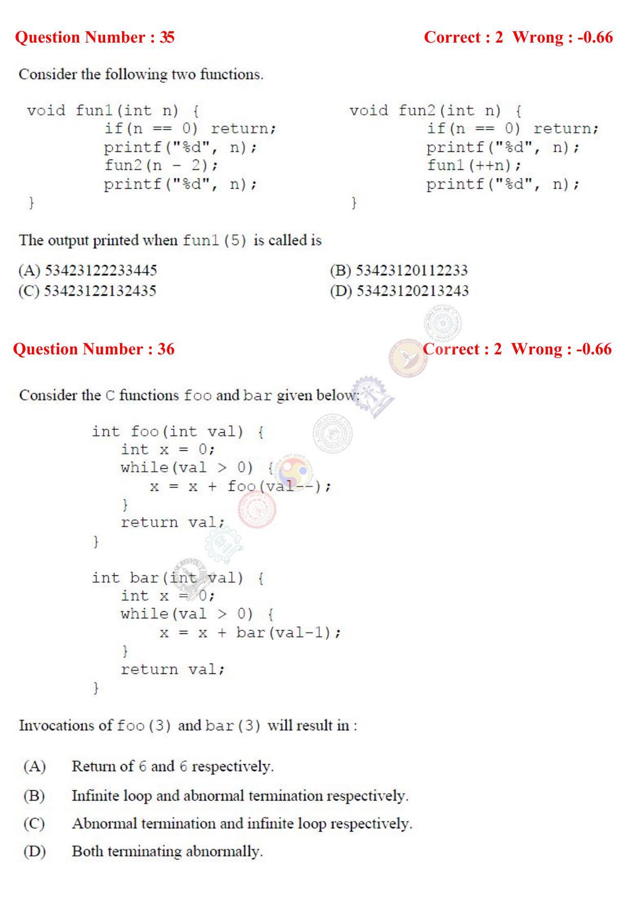 GATE 2017 Computer Science and Information Technology (CS) Question Paper with Answer Key - Page 17