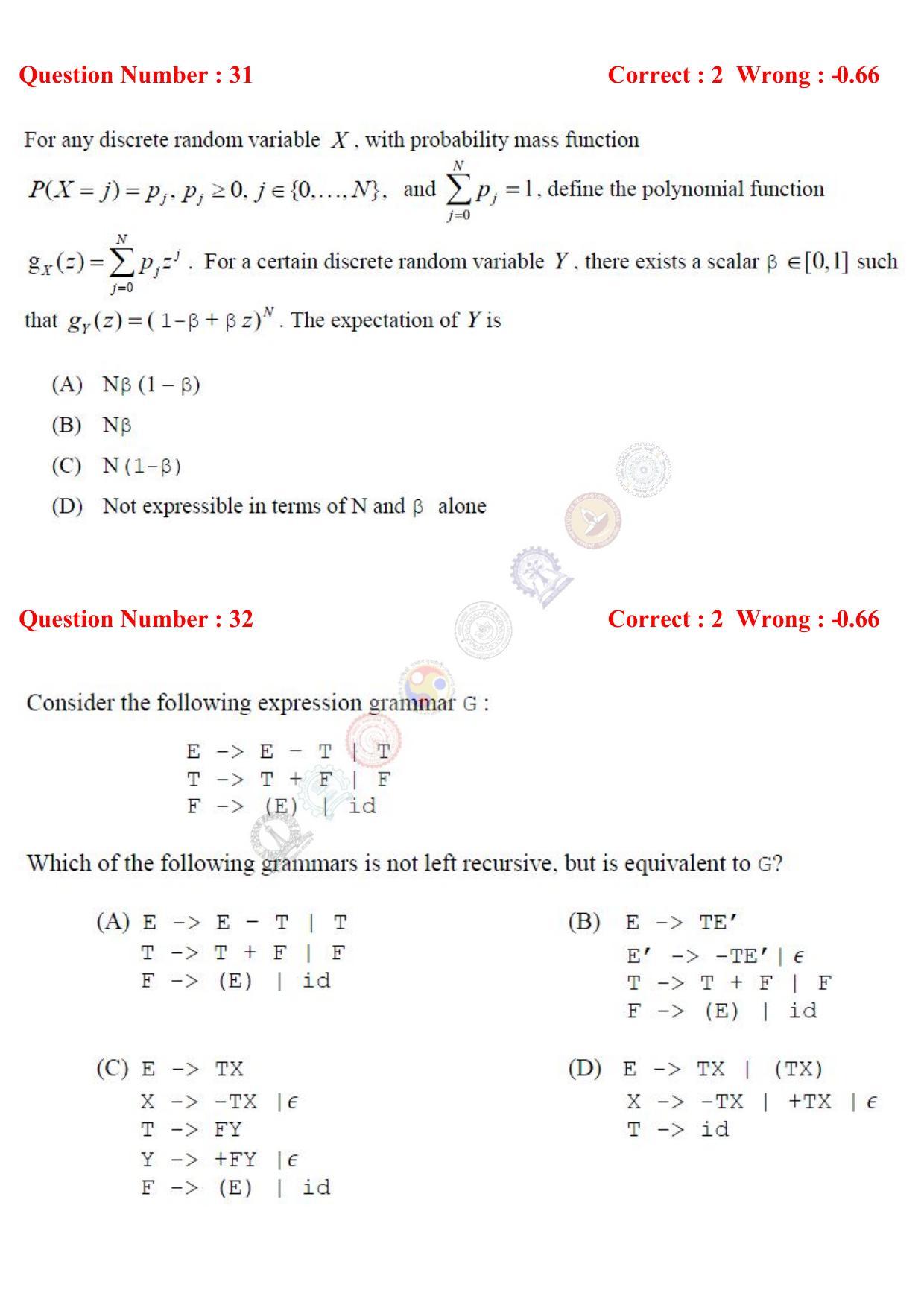 GATE 2017 Computer Science and Information Technology (CS) Question Paper with Answer Key - Page 43