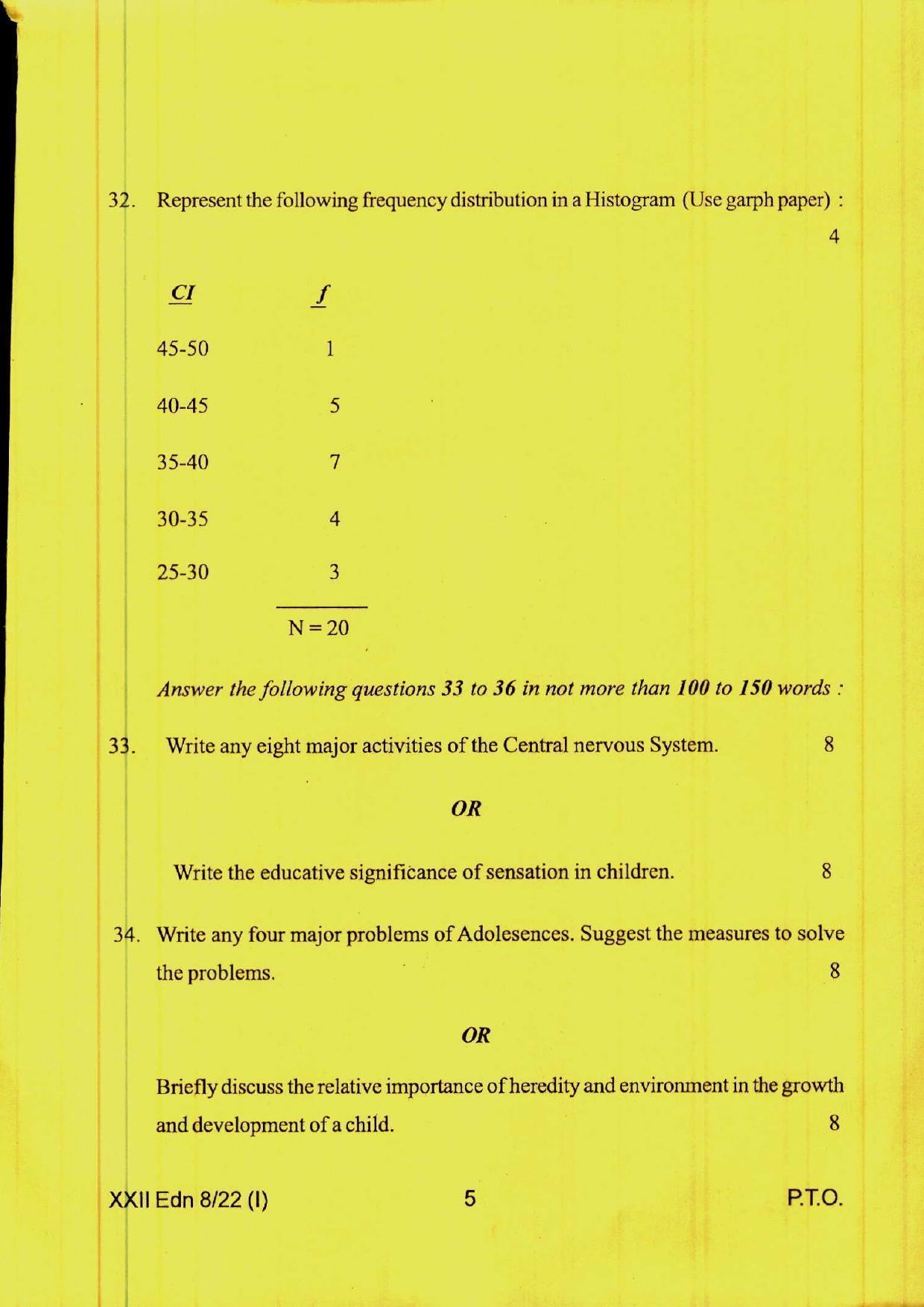 COHSEM 12th Question Papers Improvement 2022 Education - Page 5