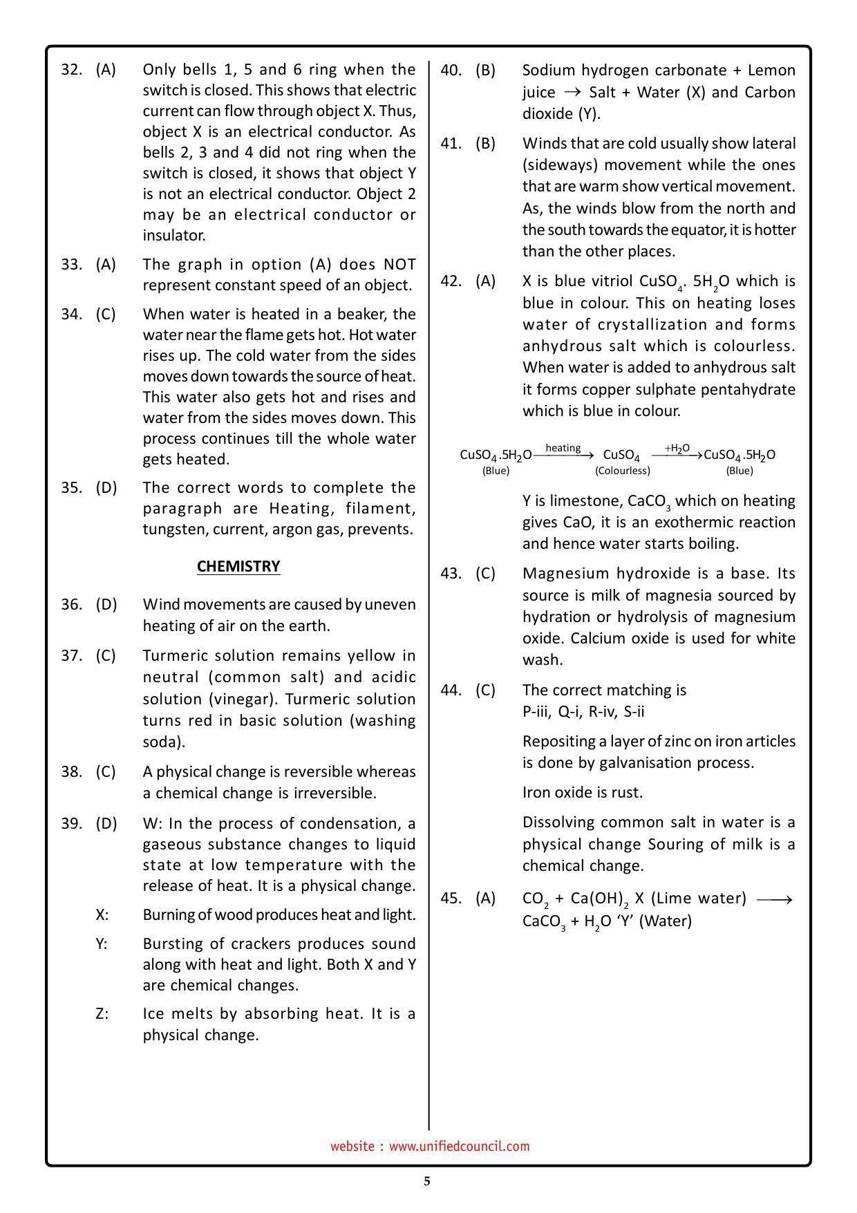 NSTSE 2023 Class 7 Answer Key (Paper Code 487) - Page 5