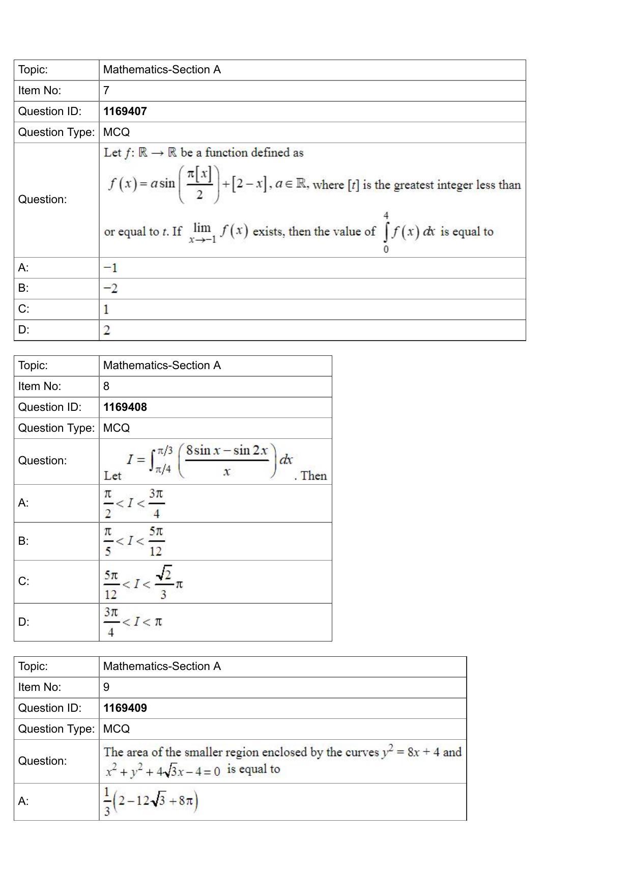 JEE Mains 2022: BTech English (Shift 1) 27-07-2022 Question Paper - Page 3